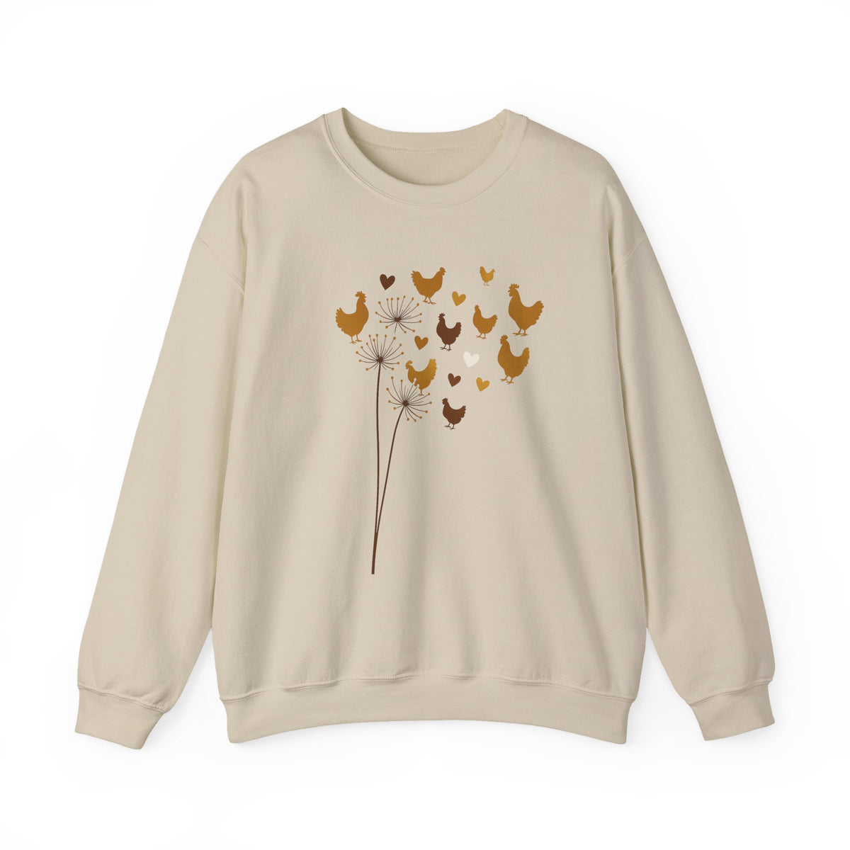 Chicken Dandelion Unisex Sweatshirt, Silkie Chicken Shirt