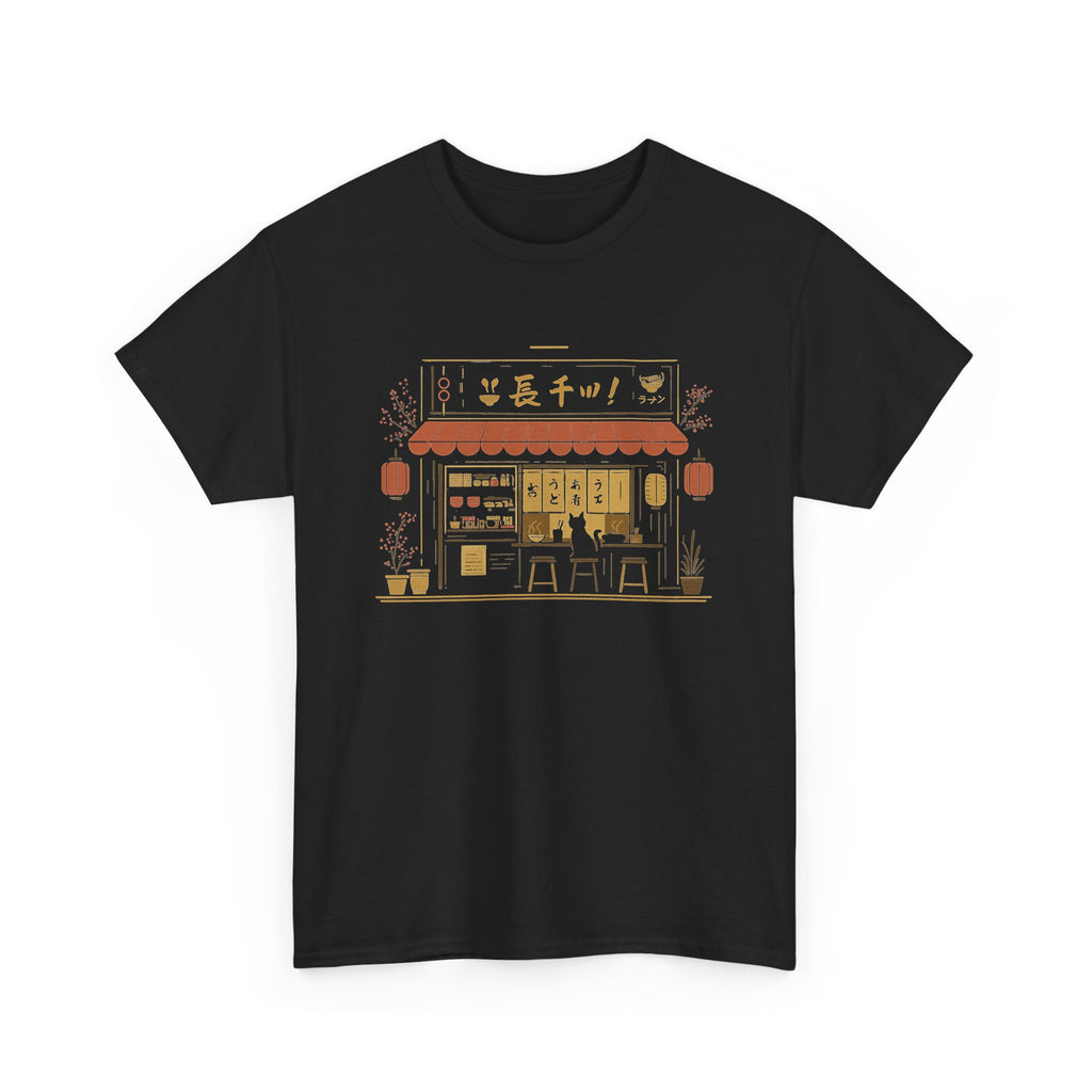 Cat Lover shirt, Ramen Shop Tee, Japanese Cat Shirt, Cute Animal Graphic Top, Kitty Design Apparel, Kawaii, Japanese noodle shop, Japan