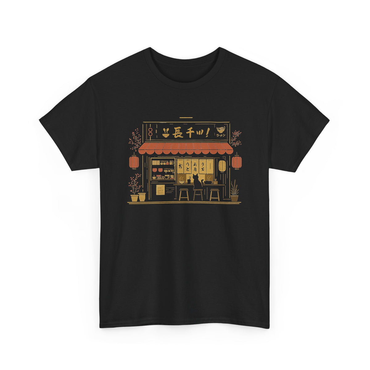 Cat Lover shirt, Ramen Shop Tee, Japanese Cat Shirt, Cute Animal Graphic Top, Kitty Design Apparel, Kawaii, Japanese noodle shop, Japan