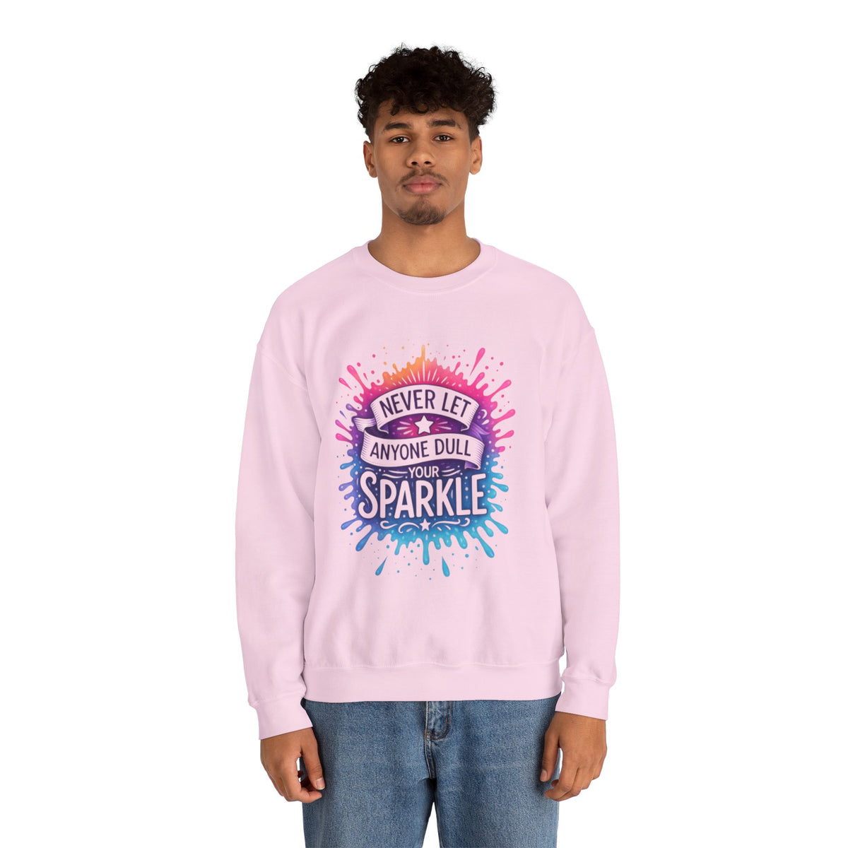 Never Let Anyone Dull Your Sparkle Svg, Inspirational Sublimation Design, T-Shirt Svg, Sweatshirt Design, Colorful Svg, Digital Download Png