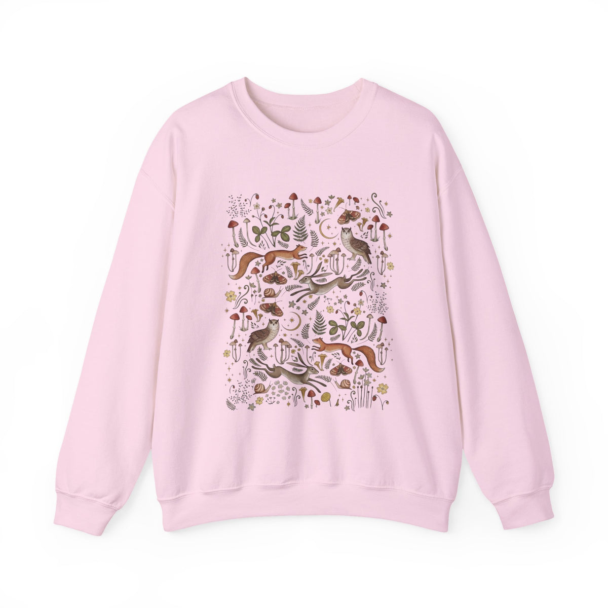 Forest Friends Long Sleeve T-Shirt, Mushroom Shirt, Flower Shirt, Fall Shirt, Nature Shirt, Fox Shirt, Gift For Her
