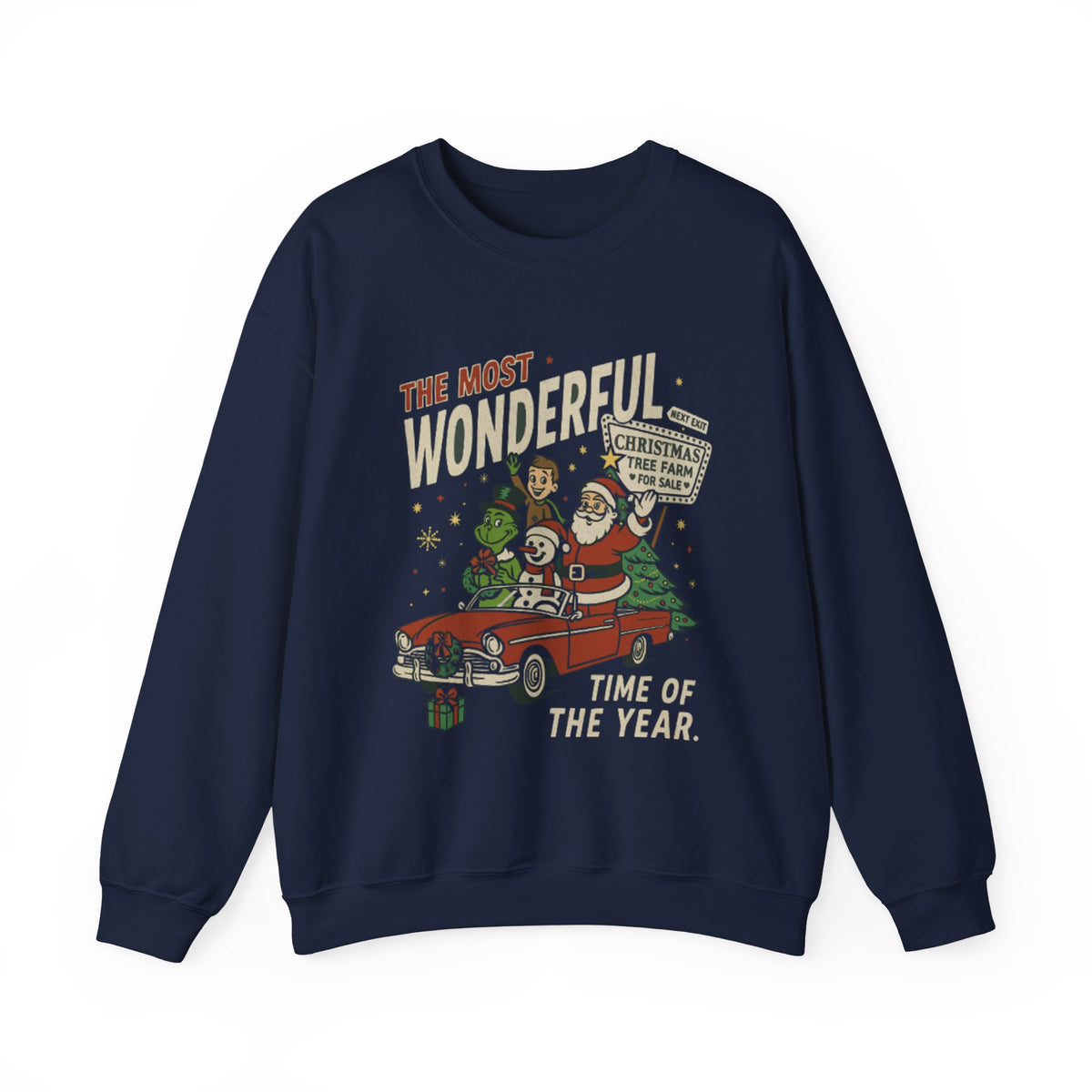 90s Vintage Christmas Sweatshirt ; Retro Santa Crewneck, Xmas Vacay shirt, 90s Christmas Movie Pullover - Grnch - Santa - Elf - The Snowman