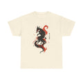 Japanese Fox T-Shirt, Mythical Fire Fox Shirt, Anime Inspired Art Tee, Aesthetic Streetwear, Anime Art Clothing