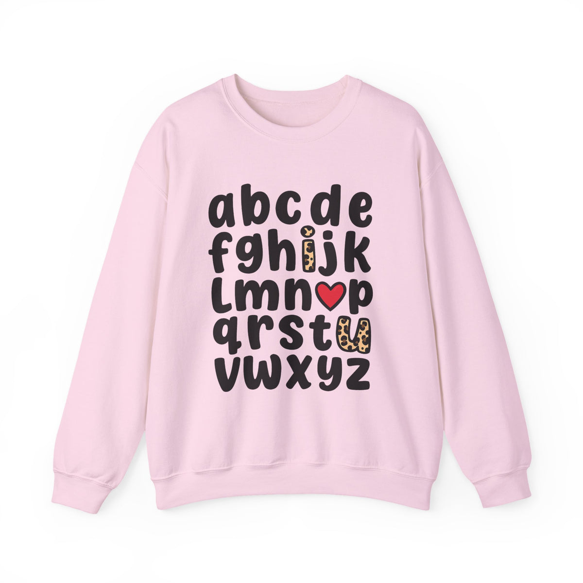 ABC I Love You Shirt, Teacher Sweatshirt, Valentine's  shirt, Alphabet Sweatshirt, Valentines Day Shirt,First Day of School Shirt,Valentines
