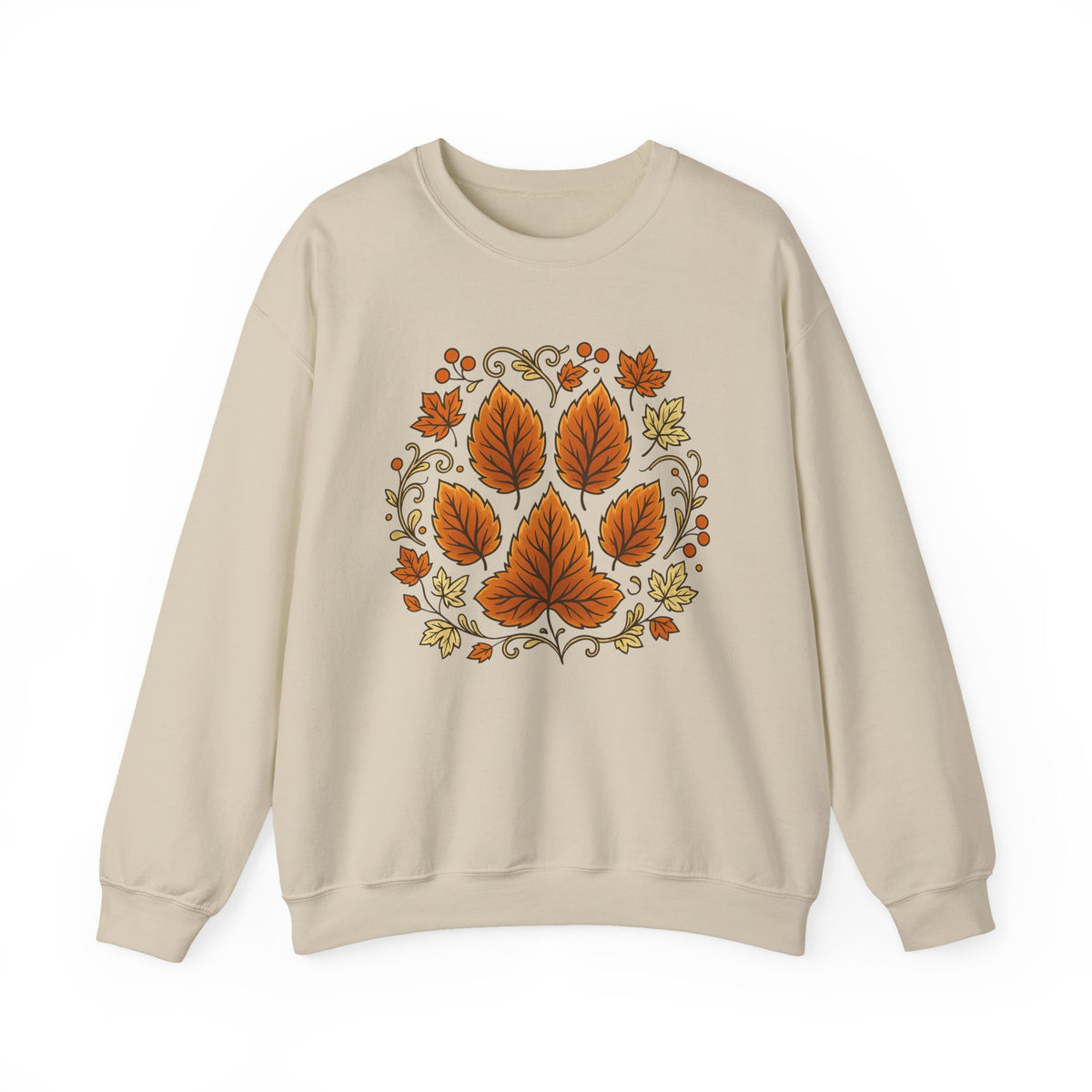Fall Leaf Paw Sweatshirt, Halloween Dog Paw Sweatshirt, Dog Lover Shirt, Dog Mom Gift Shirt, Fall Gift Tees, Autumn Shirt, Dog Paw Gift