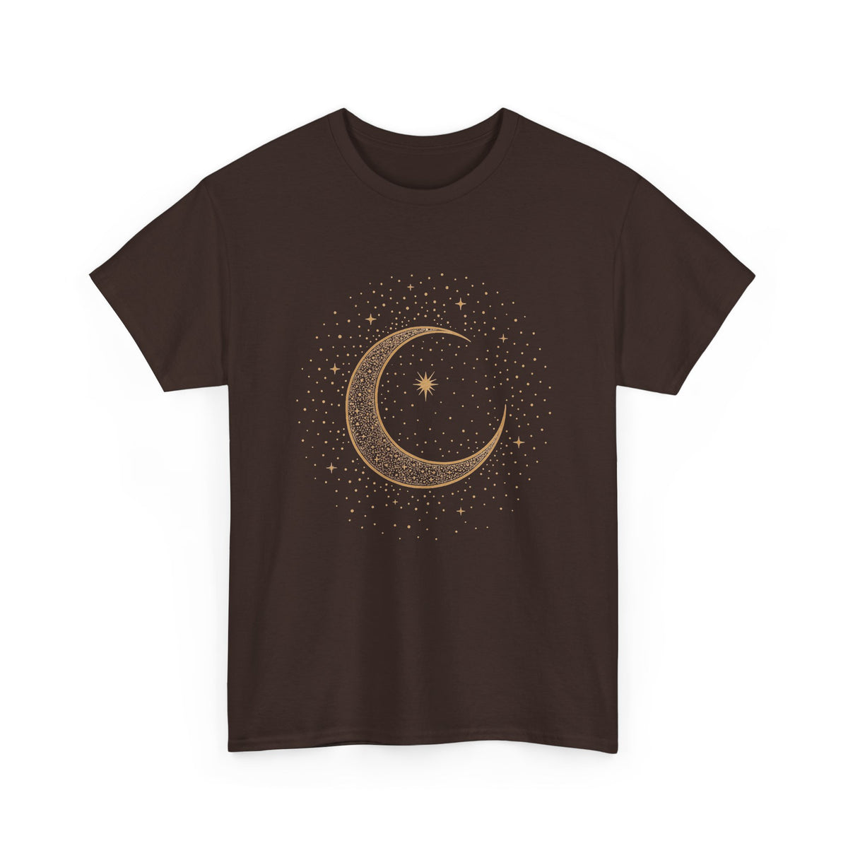 Mystic Moon Phase Shirt  Lunar Crescent Graphic Tee, Spiritual Astrology Top for Women, Starry Night Top