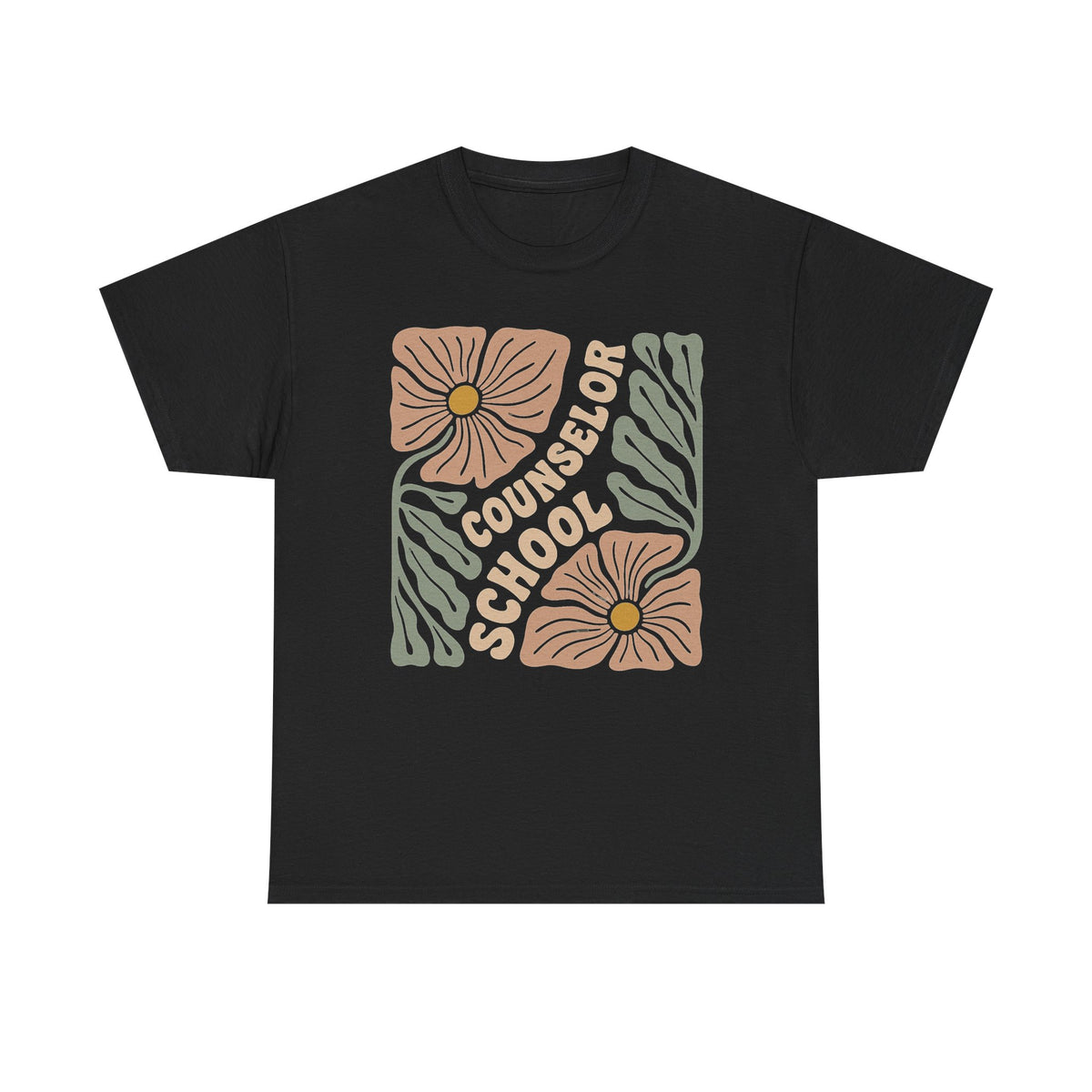Boho Floral School Counselor T-Shirt Retro School Counselor Tshirt Wildflower Guidance Counselor Shirt First Day of School Counselor Tees