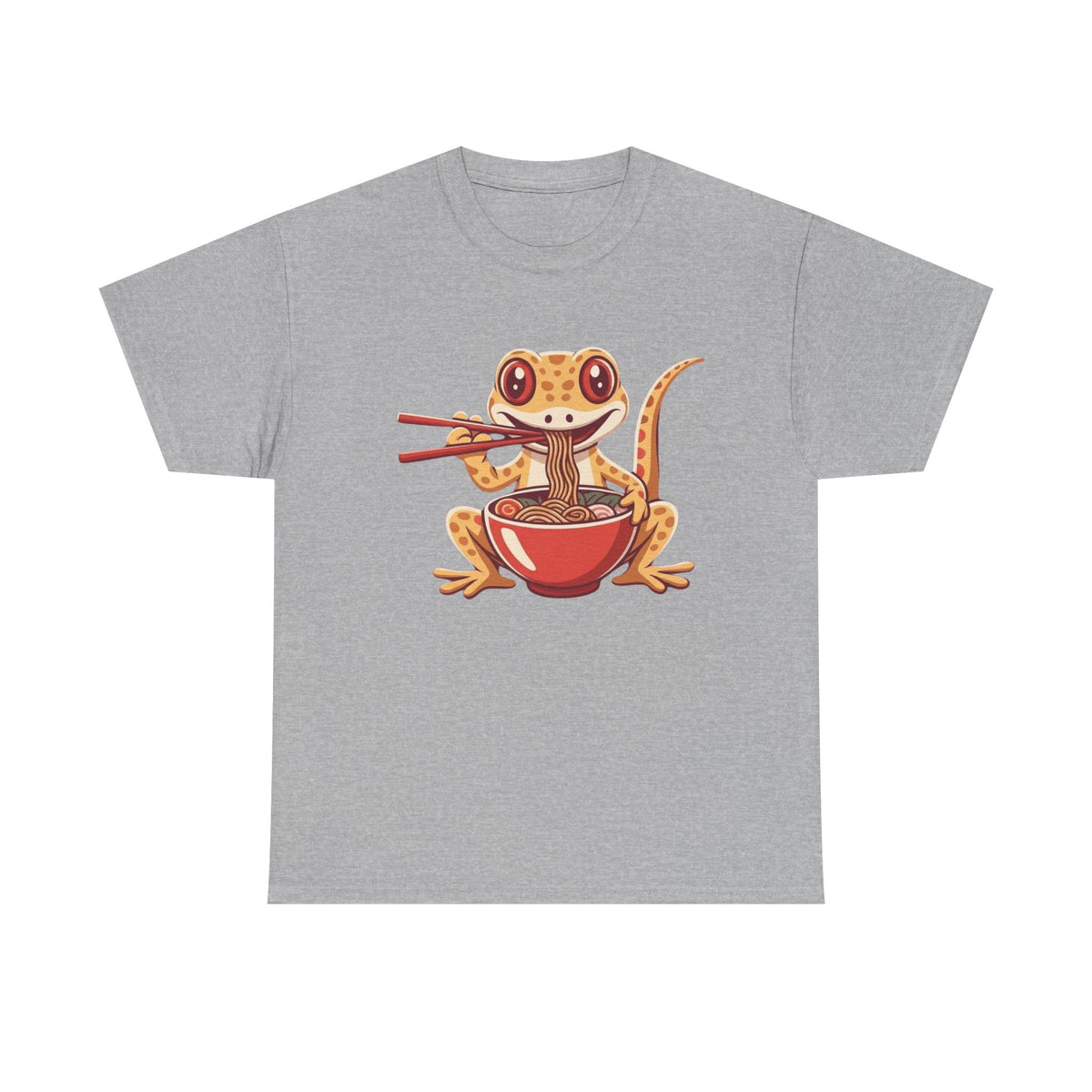 Gecko Ramen T-Shirt, Cute Lizard Shirt, Animal T-Shirts, Kawaii Clothing, Funny T Shirts, Unique Tee, Anime T Shirt, Gift for Anime Lovers