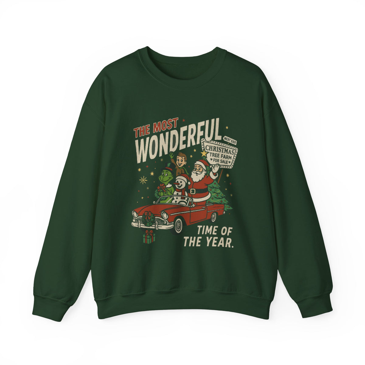 90s Vintage Christmas Sweatshirt ; Retro Santa Crewneck, Xmas Vacay shirt, 90s Christmas Movie Pullover - Grnch - Santa - Elf - The Snowman