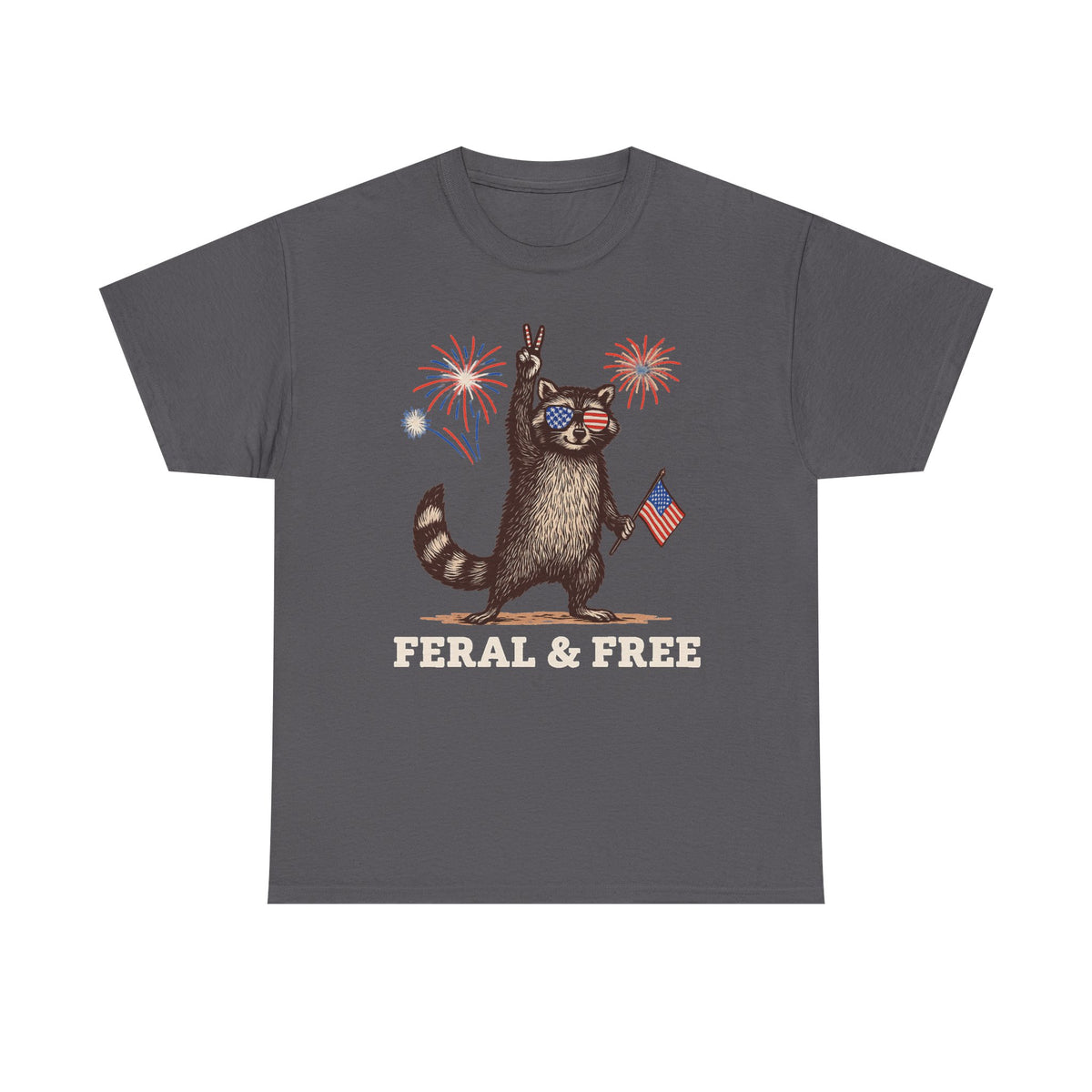 Feral & Free Raccoon Shirt, American Feral Shirt, Patriotic Shirt, Independence Day Gift, USA Shirt