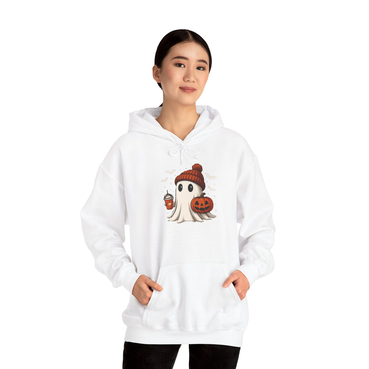 Cute Ghost Hoodie, Halloween Ghost Hoodie, Womens Halloween Hoodie, Cute Fall Hoodie, Spooky Season Hoodie, Pumpkin Season, Halloween Gift