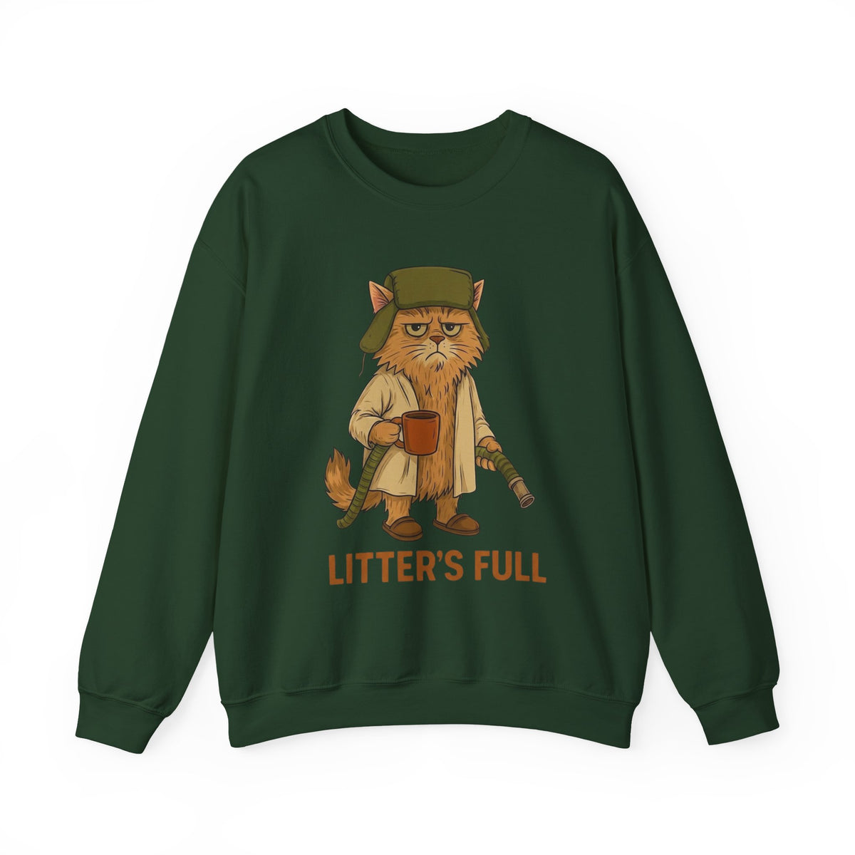 Litter's Full Christmas Vacation Cat Sweatshirt, National Lampoon's Vacation Xmas Tee
