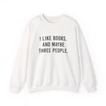 I Like Books Maybe 3 People Sweater Funny Bookworm Gift Book Nerd Book Lover Gift Reading Week Shirt Bookish Librarian Sweatshirt to 5XL