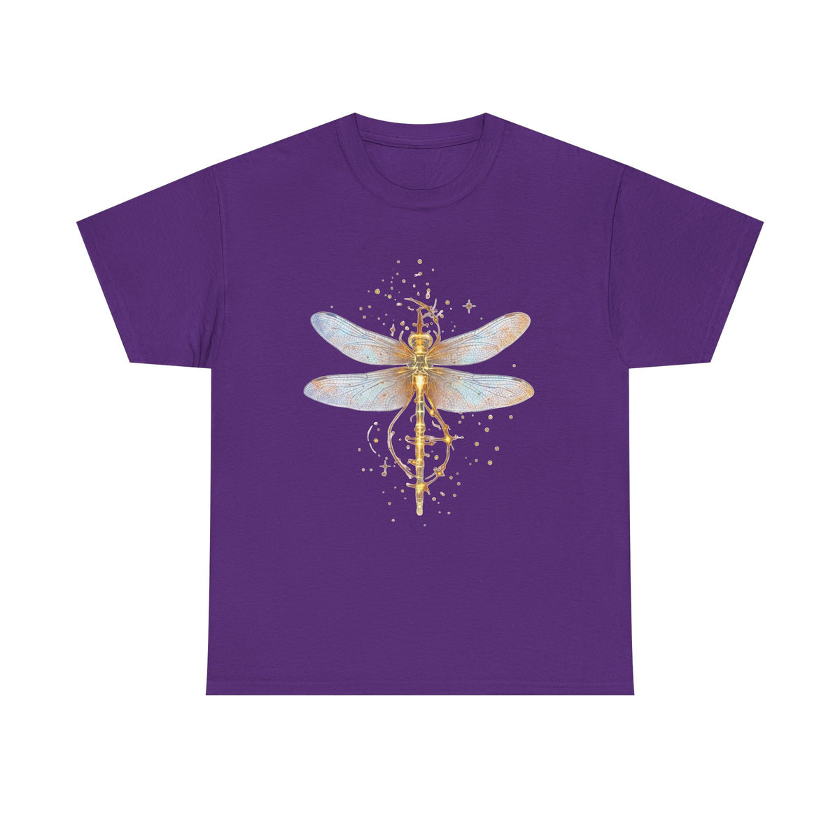 Bright Golden Dragonfly  Shirt, Cute Women T-shirt, Cute Dragonfly  Tee, Cute Women Gift, Boho Girly Gift
