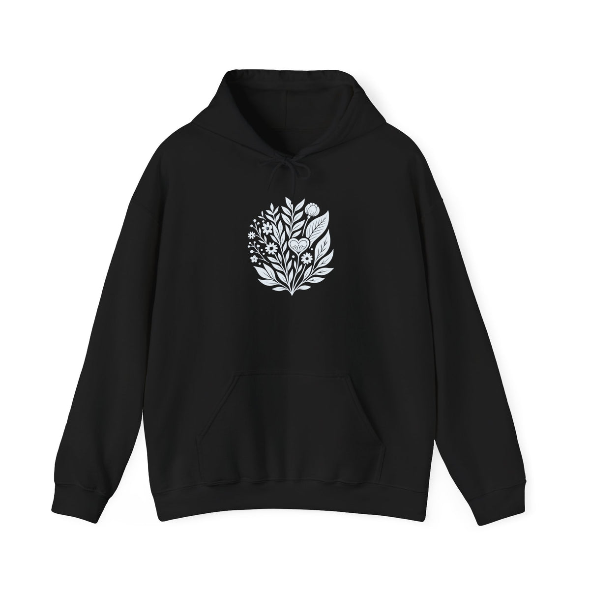 Blue Wildflower Hoodie Monochrome Linocut Sweatshirt Womensclothing Oversized Hoodie Baby Blue Hoodie Plant Hoodie Granola Girl Aesthetic
