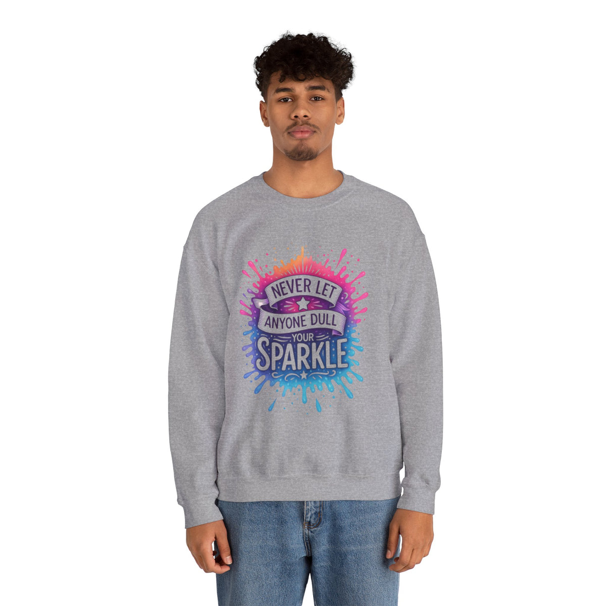Never Let Anyone Dull Your Sparkle Svg, Inspirational Sublimation Design, T-Shirt Svg, Sweatshirt Design, Colorful Svg, Digital Download Png
