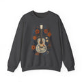 Floral Guitar Sweatshirt, Music Lover Gift, Wildflowers Guitarist Hoodie, Musician Birthday T-Shirt, Pressed Flowers Plus Size Jumper Women