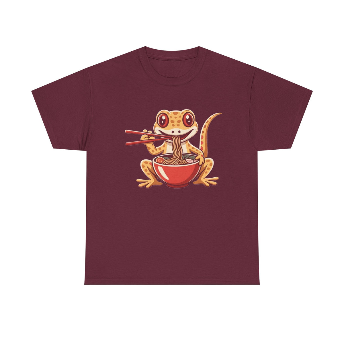 Gecko Ramen T-Shirt, Cute Lizard Shirt, Animal T-Shirts, Kawaii Clothing, Funny T Shirts, Unique Tee, Anime T Shirt, Gift for Anime Lovers