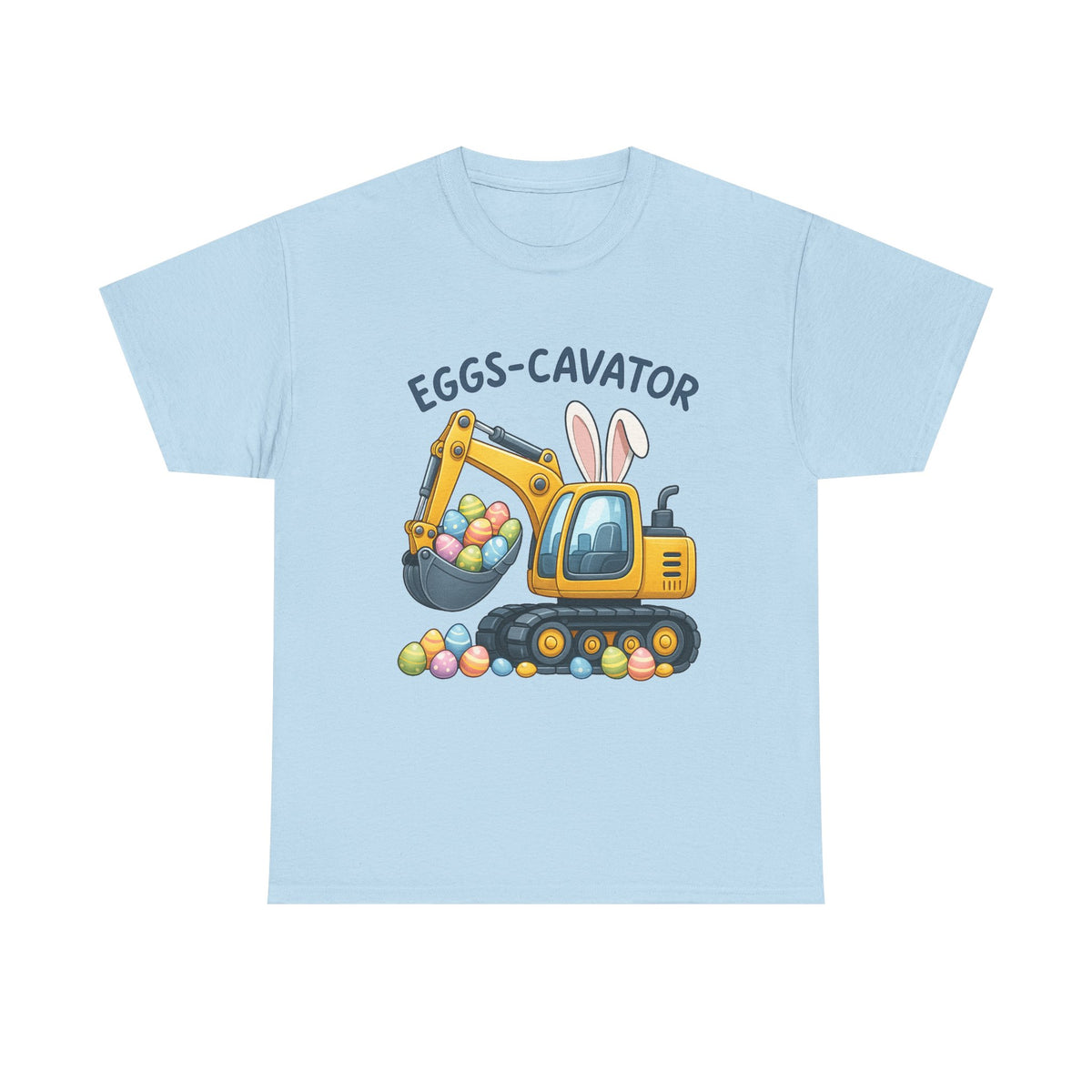 Easter T-Shirt, Eggs-Cavator Toddler Pullover, Funny Easter Tee, Natural Tshirts, Eggs Easter Shirts, Cavator Boys Tees