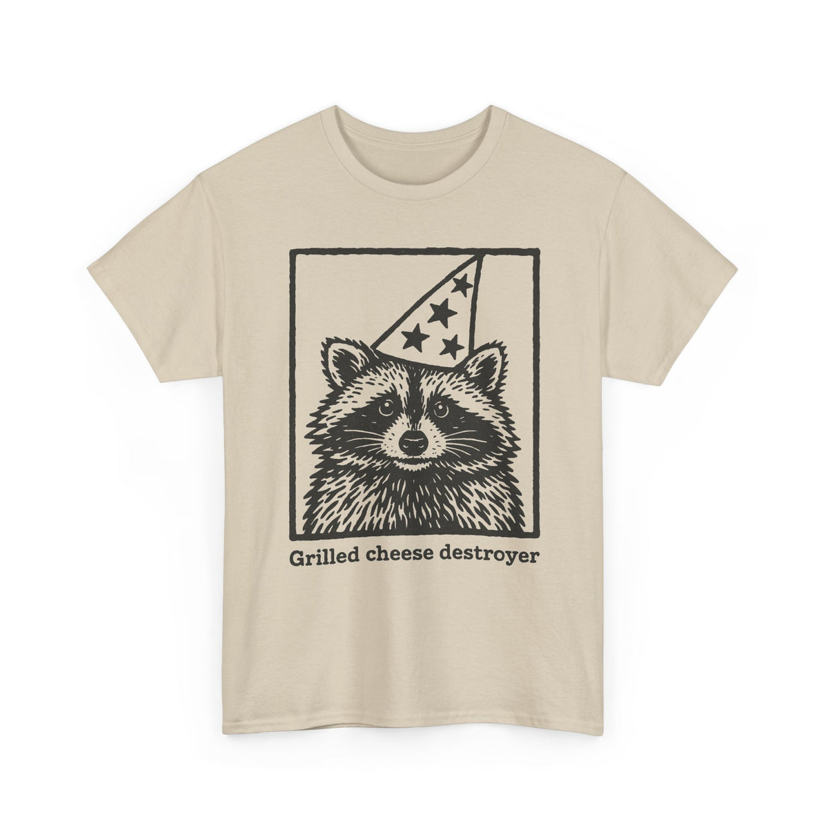 Vintage Raccoon Shirt, Funny Grilled Cheese Destroyer Tee for Men Women, Party Animal T-shirt, Silly Graphic T-shirt, Gift for Her Him