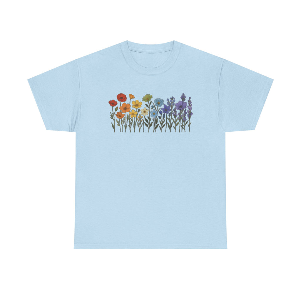 LGBT Wildflower Shirt: Gay Pride Rainbow Graphic Tee