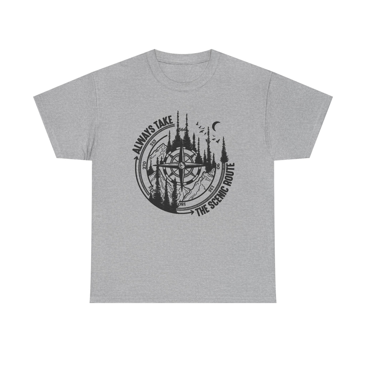 Always Take The Scenic Route Shirt, Camping Shirt, Nature Shirt, Crew Shirt, Route Shirt, Adventure Shirt, Nature Lover Gifts, Mountain Tee