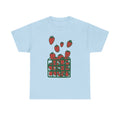 Strawberry Shirt, Screen Print T-Shirt, Graphic Tee, Foodie Clothing Gift