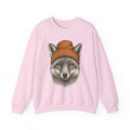 Cute Fox With Beanie Sweatshirt - Retro 90's Wildlife Camping Outfit - Winter Outdoor Adventure - Nature Animals Unisex Graphic Sweatshirt