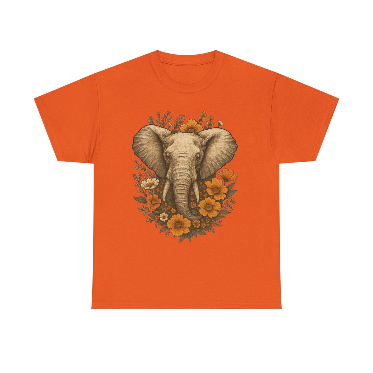 Boho Vintage Elephant Tshirt, Floral Elephant Comfort Colors Relaxed Fit Shirt for Nature Lovers, Outdoor Lover Gift Tee, Jungle Shirts