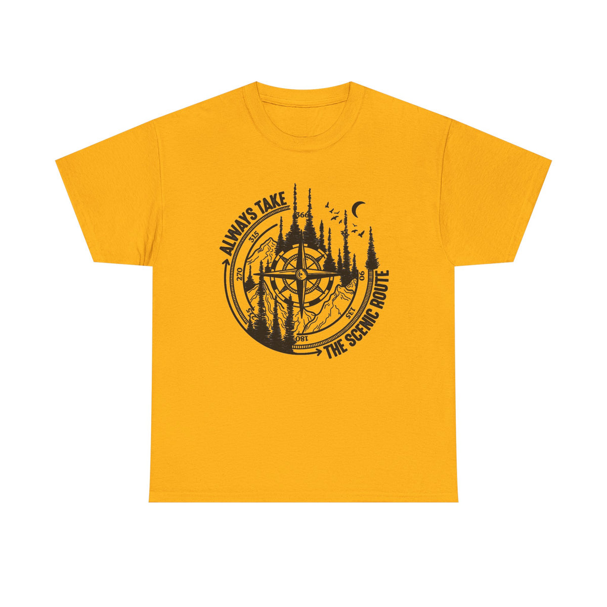 Always Take The Scenic Route Shirt, Camping Shirt, Nature Shirt, Crew Shirt, Route Shirt, Adventure Shirt, Nature Lover Gifts, Mountain Tee