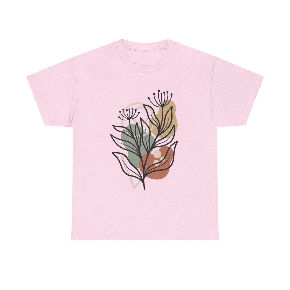 Abstract Floral Tee: Modern Botanical Canvas Shirt