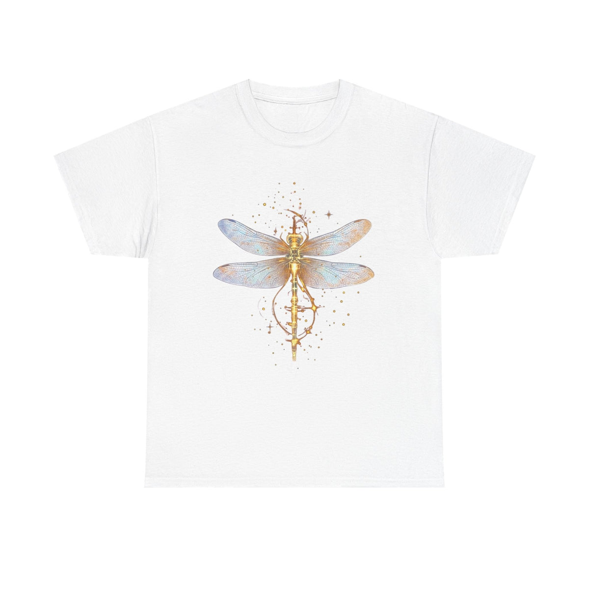 Bright Golden Dragonfly  Shirt, Cute Women T-shirt, Cute Dragonfly  Tee, Cute Women Gift, Boho Girly Gift