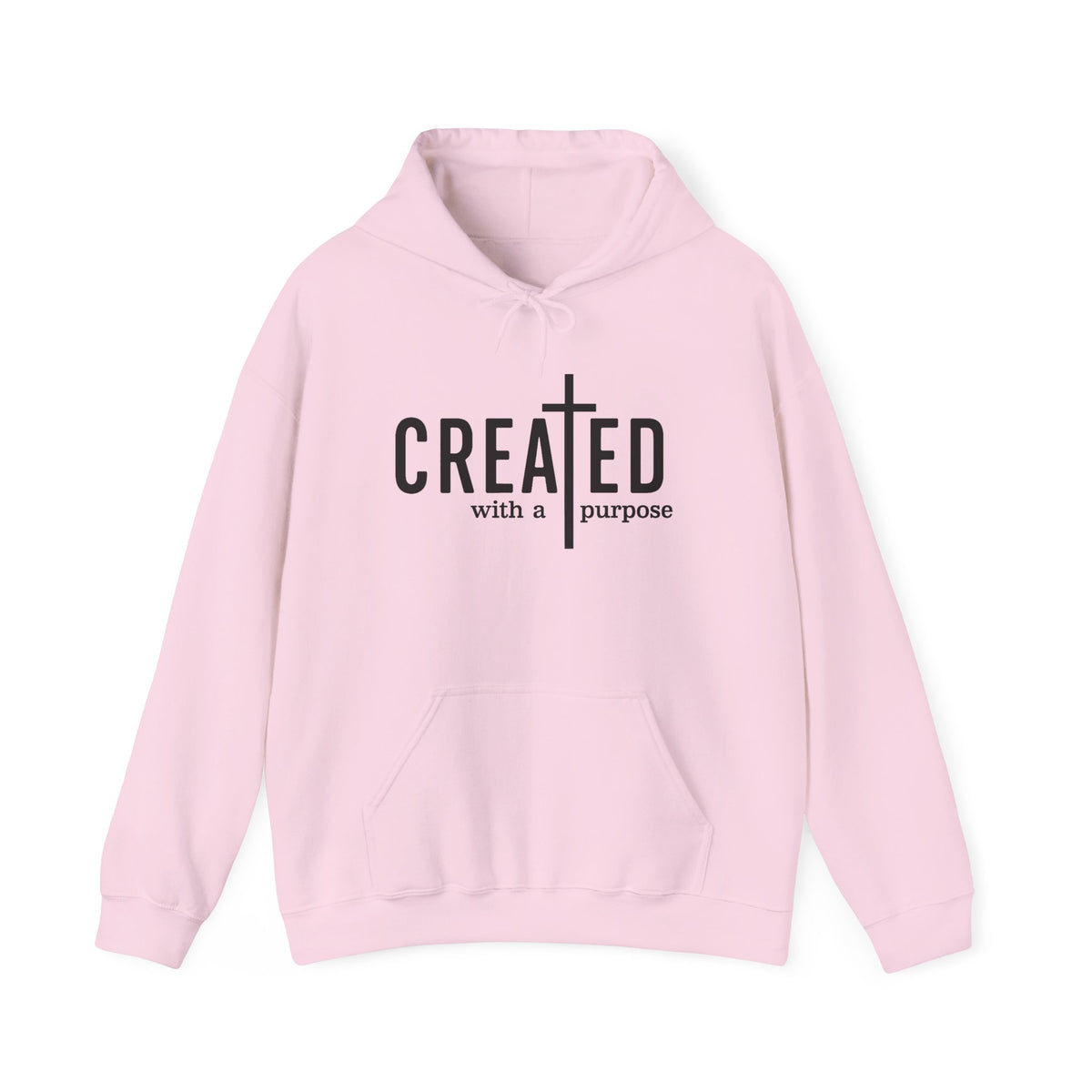 Created With A Purpose Hoodie - Christian Faith Bible Verse