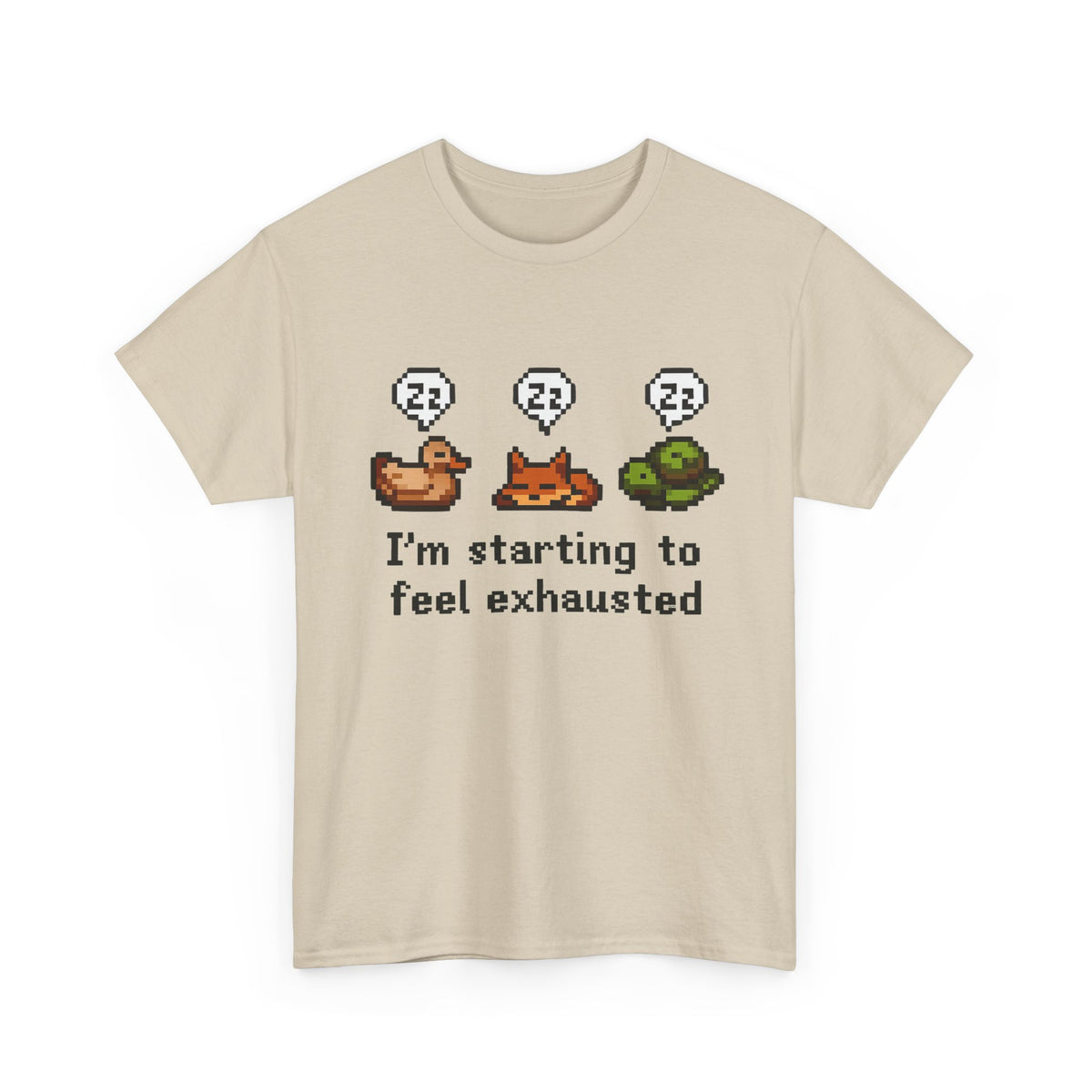 I'm Starting To Feel Exhausted tshirt Stardew Valley, Sleepy Chicken shirt, Pixel Art, Gamer Gift, For Him or Her, Pelican Town, Cozy gamer