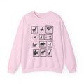 Dinosaur Vintage Stamps Sweatshirt, Vintage Scientific Jurassic Prehistoric Unisex Crewneck Jumper, Gift for Paleontologist, Retro Stamps