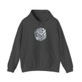 Blue Wildflower Hoodie Monochrome Linocut Sweatshirt Womensclothing Oversized Hoodie Baby Blue Hoodie Plant Hoodie Granola Girl Aesthetic