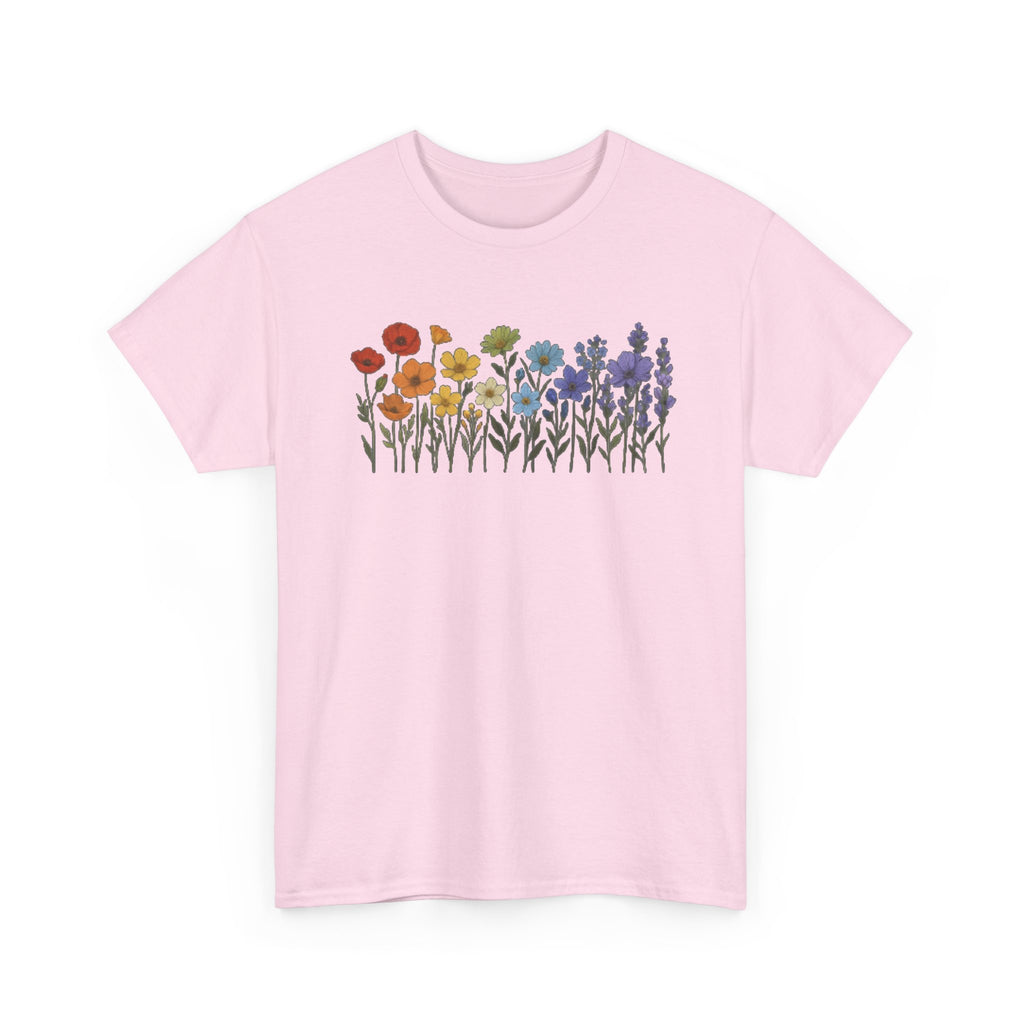 LGBT Wildflower Shirt: Gay Pride Rainbow Graphic Tee
