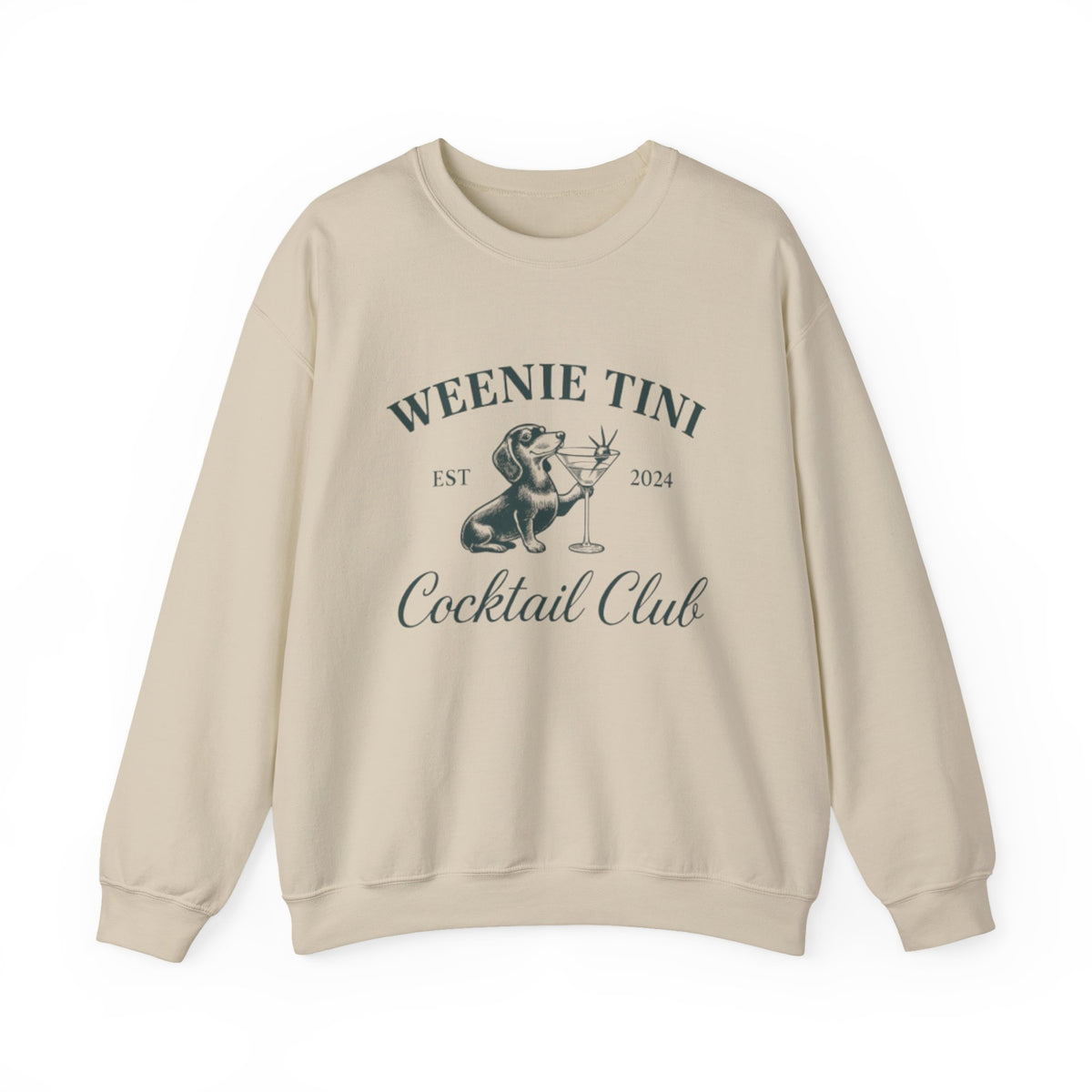 Dachshund Social Club Sweatshirt: Doxie Mom Martini Crewneck