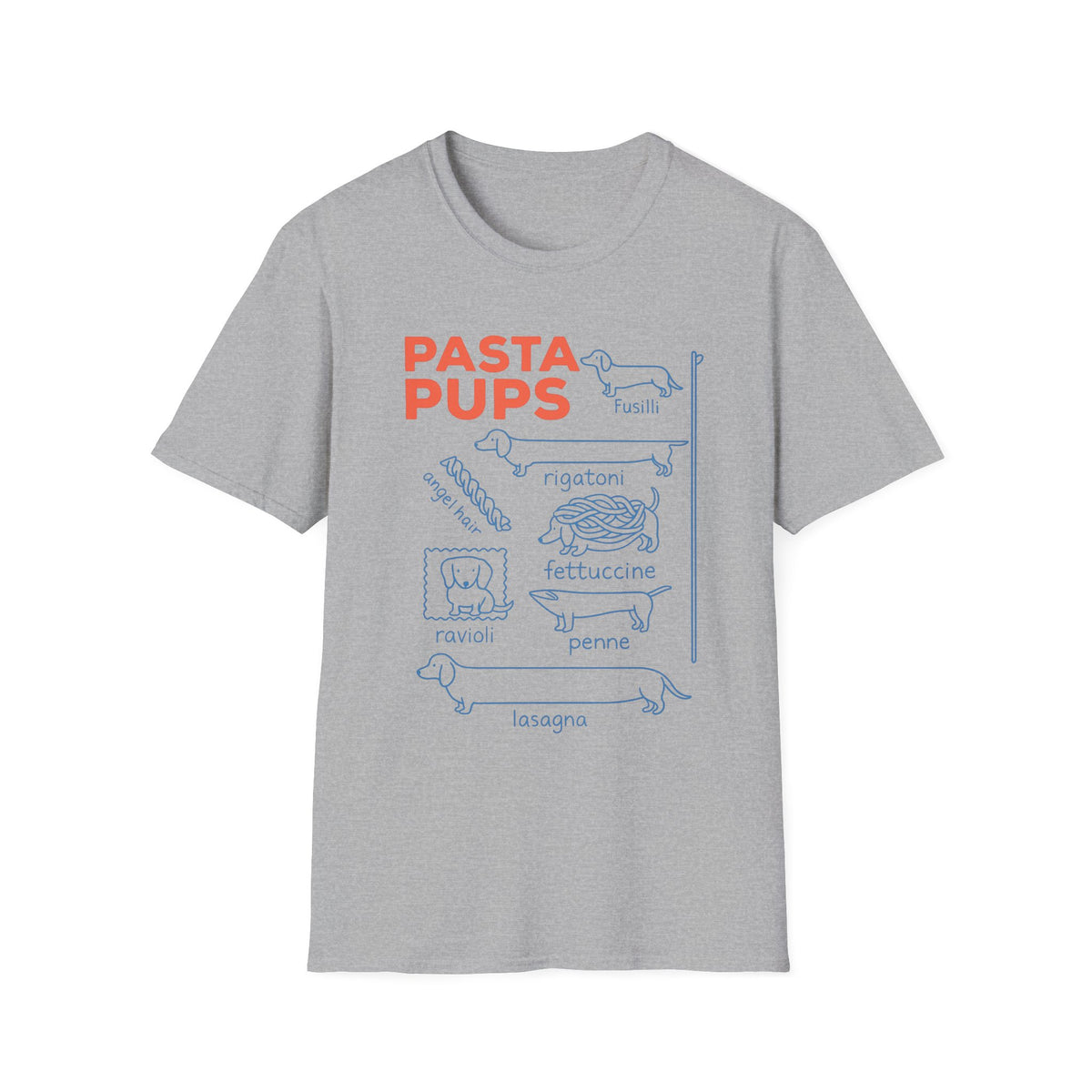 Comfort Colors® Pasta Pups tee, Funny Dachshund Shirt, Daschund t-shirts, Italian Mediterranean Sweatshirt, Foodie gift for weiner dog mom