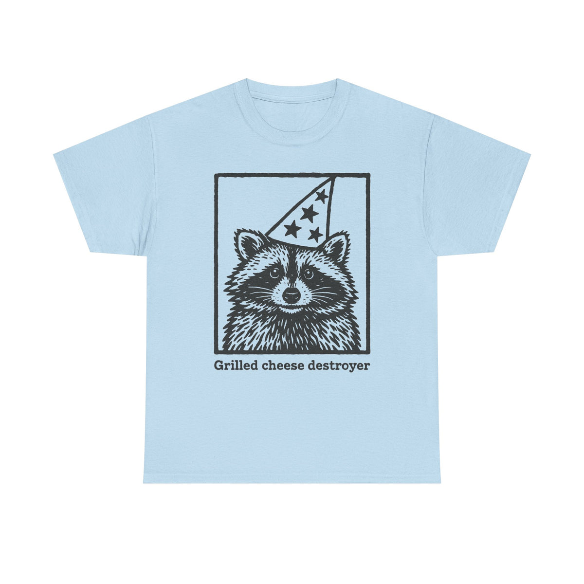 Vintage Raccoon Shirt, Funny Grilled Cheese Destroyer Tee for Men Women, Party Animal T-shirt, Silly Graphic T-shirt, Gift for Her Him