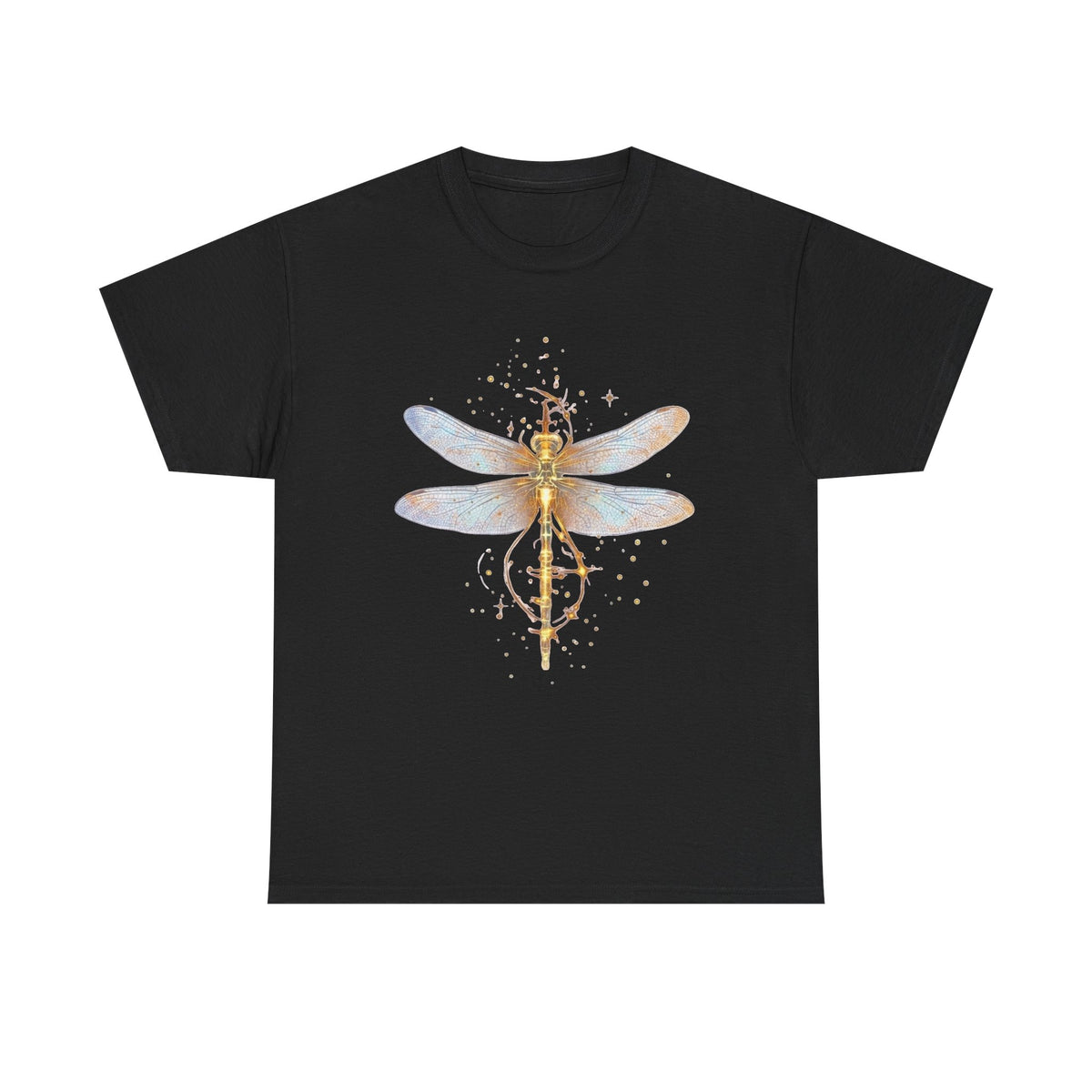 Bright Golden Dragonfly  Shirt, Cute Women T-shirt, Cute Dragonfly  Tee, Cute Women Gift, Boho Girly Gift