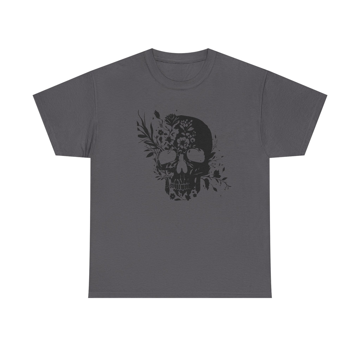 Floral Skull Comfort Colors Shirt: Boho Halloween Tee