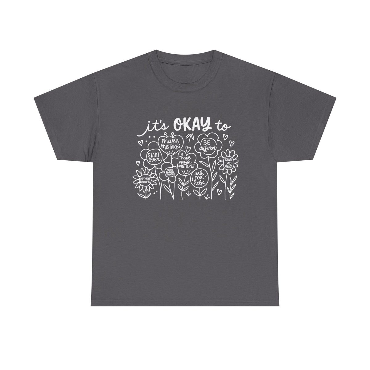 It's okay to boho floral svg, flowers svg, motivational svg, inspirational svg, kindness svg, t shirt svg, mental health svg, affirmations