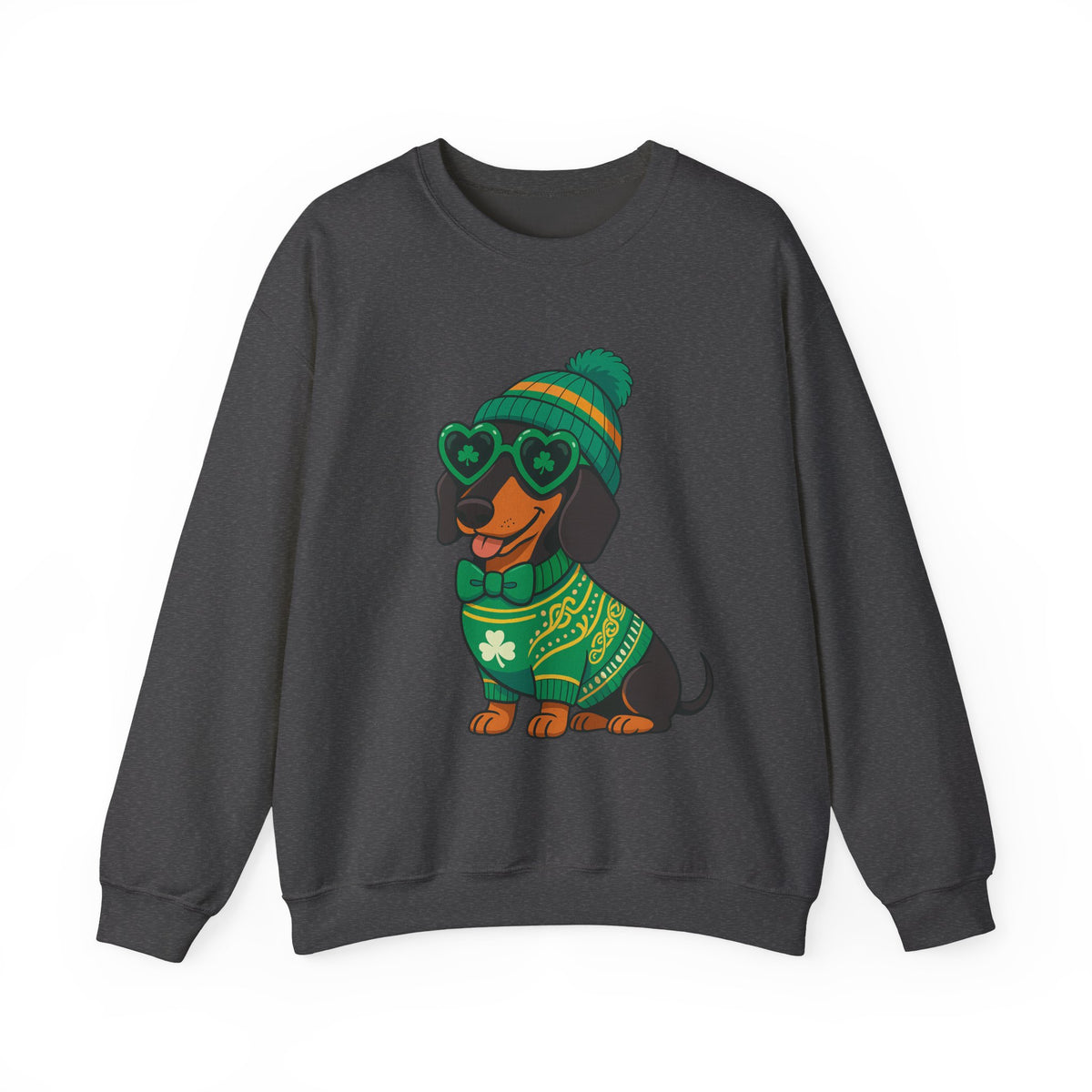 St Patricks Day Dog Sweatshirt, Irish Shirt, St Paddys Day Shirt, St. Patricks Shirt, Dog Mom Shirt, St Patricks Day Dachshund Dog Shirt