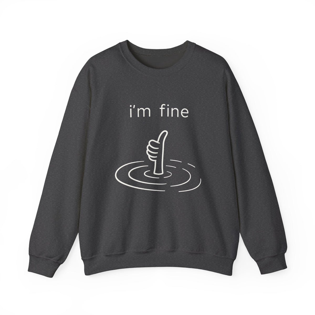 Comfort Colors® I'm Fine Shirt, Sarcastic Humor Shirt, Mental Health Shirt, Funny Therapy Gift, Therapy Shirt, Drowning Shirt, Gift for Her
