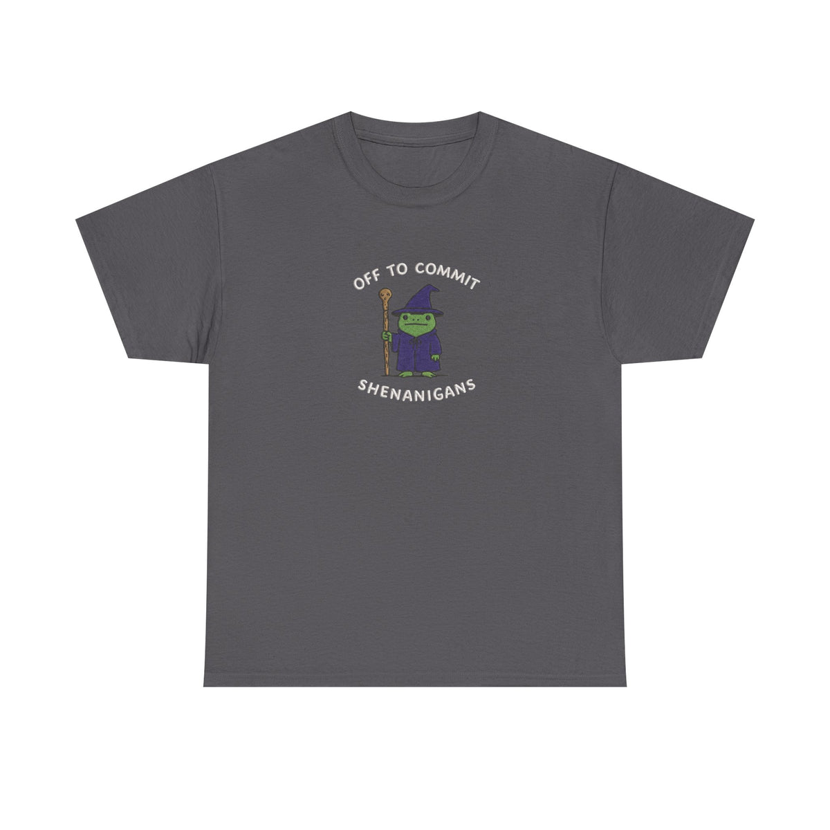 Off to Commit Shenanigans Wizard Frog Funny Tee