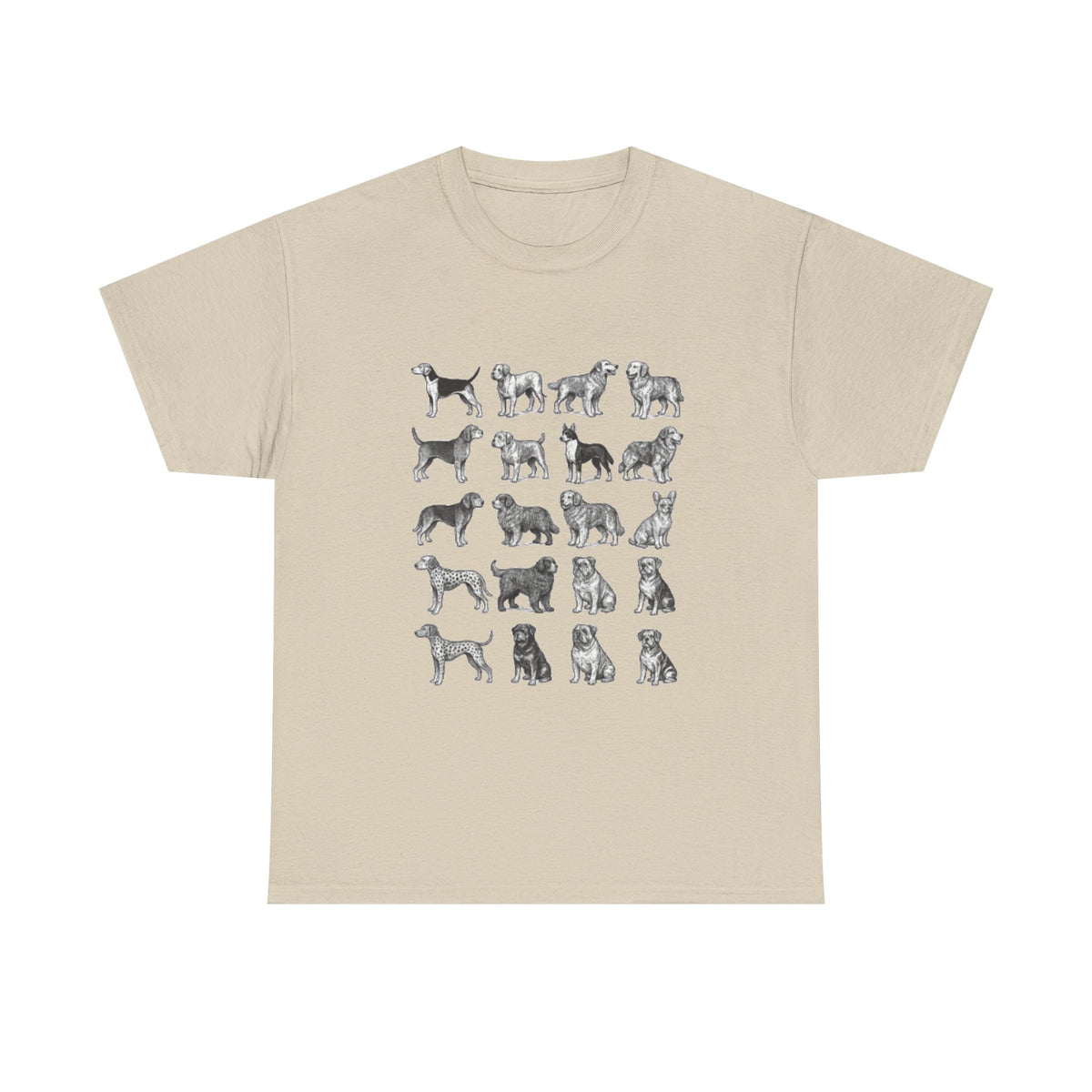 Vintage Dog Breeds Graphic Comfort Colors® Shirt, Cute Dog Mom T-shirt, Retro Dog Crewneck Tee, Gift for Dog Lover Person, Dog Owner Mama