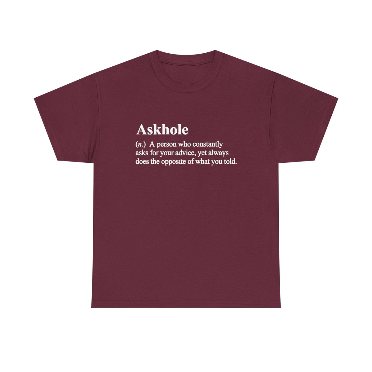 Askhole Definition Shirt: Funny Dictionary Tee