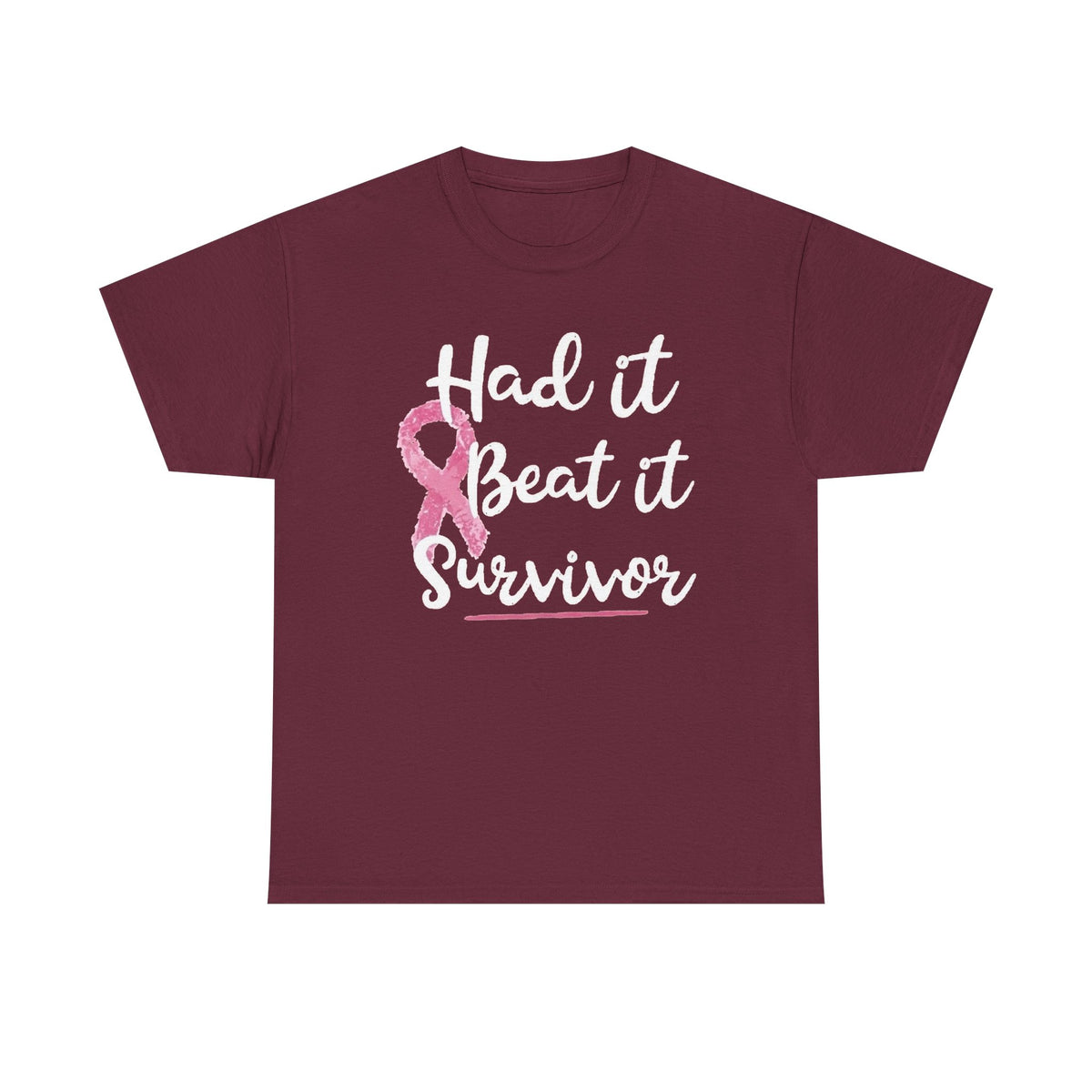 Pink Ribbon Shirt, Cancer Survivor Gift, Breast Cancer Shirt, Had it Beat it Survivor Tshirt, Cancer Fighter,Motivational Gift for Survivors