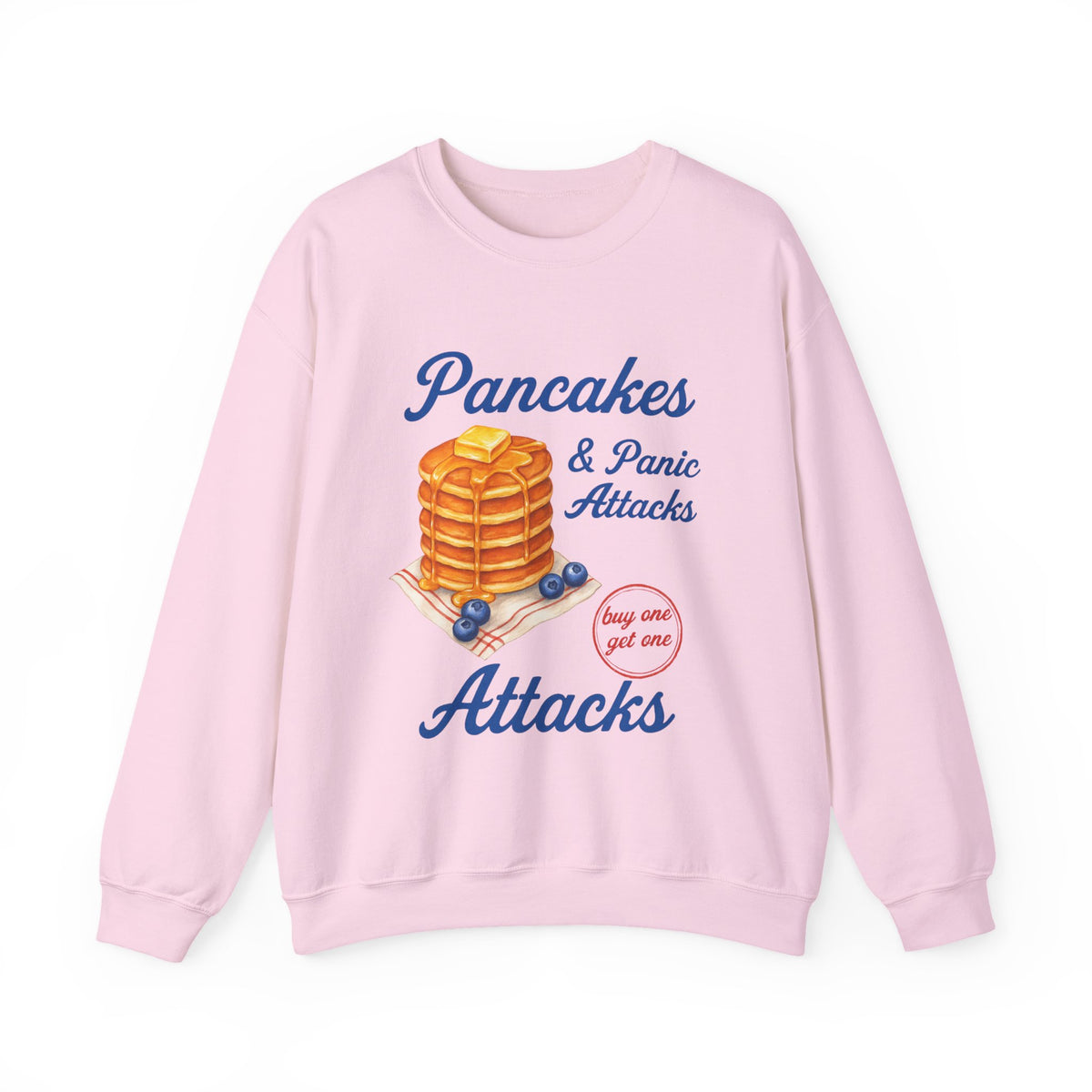 Pancakes and Panic Attacks Sweatshirt, Pancakes and Pajamas Shirt, Funny Breakfast Hoodie, Blueberry Pancake Tee, Buy One Get One Shirt